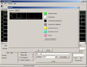 Логический Анализатор - Настройка цвета